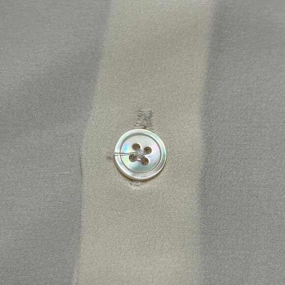 The Kooples white button down Silk Shirt NWOT Slim Long Sleeve Size Large - Picture 5 of 13